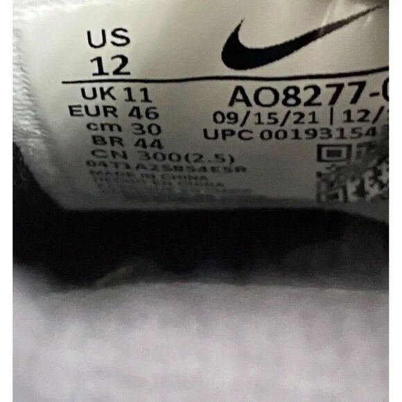 Nike Vapor Edge Pro 360 Football Cleats Black White AO8277-001 Men’s Size 12 - Picture 10 of 11